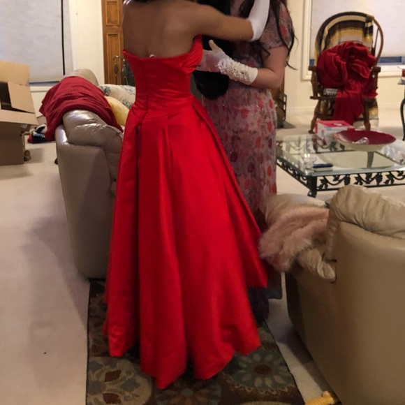 Red High-Low Prom Dress - Picture 2 of 2